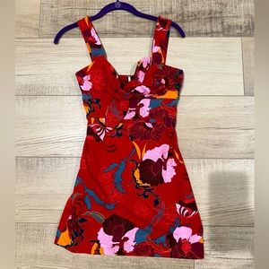 New-never worn, Free people, body-con mini dress with front tie at the chest